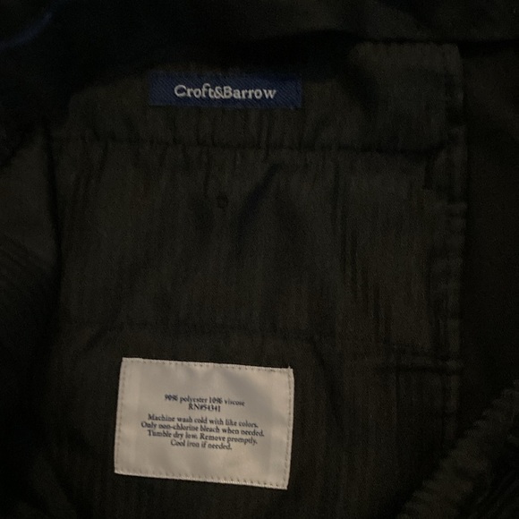 Men’s Croft&Barrow Black Pants 36x30 - Picture 2 of 4